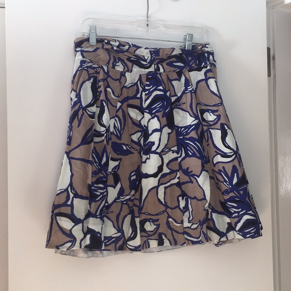 The Limited floral pleated skirt